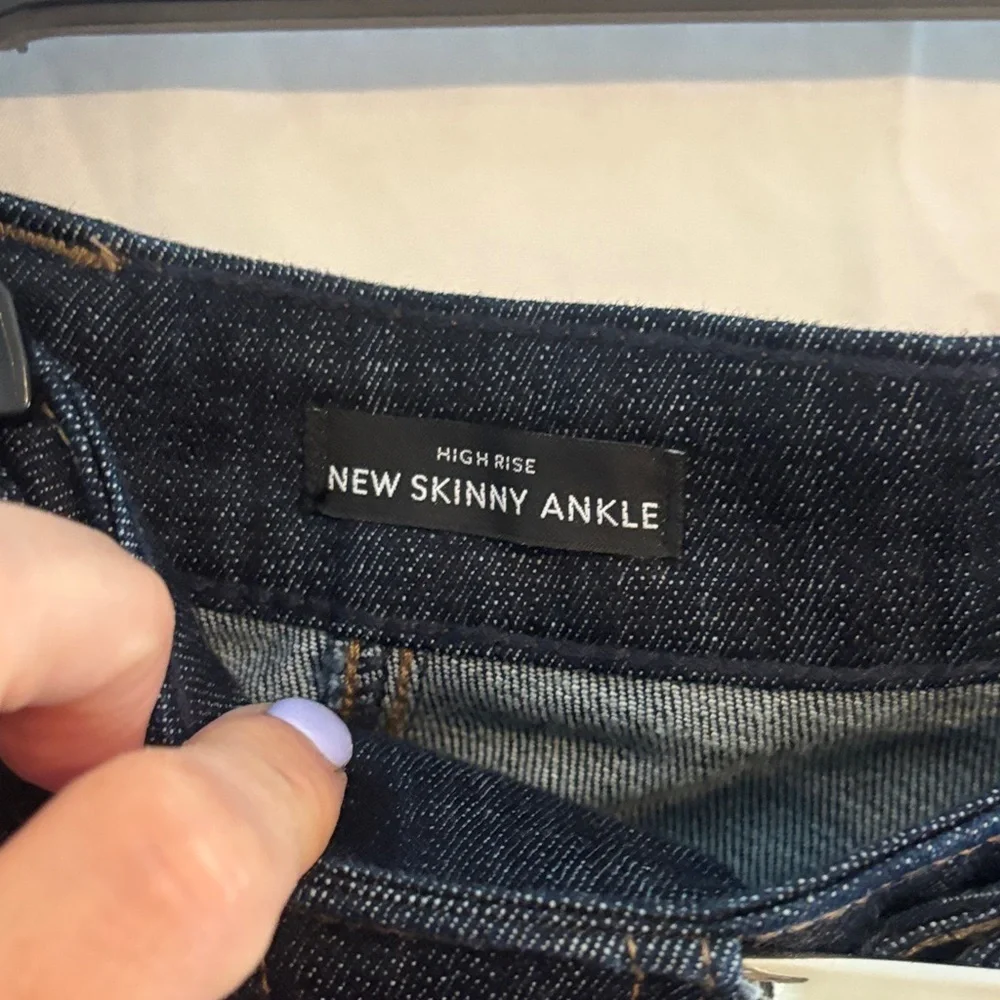 White House Black Market Dark blue Skinny Jeans with Belt - Picture 4 of 5